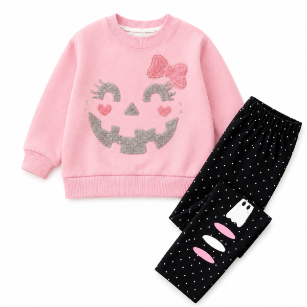 Girls Jack-o-Lantern Legging Set
