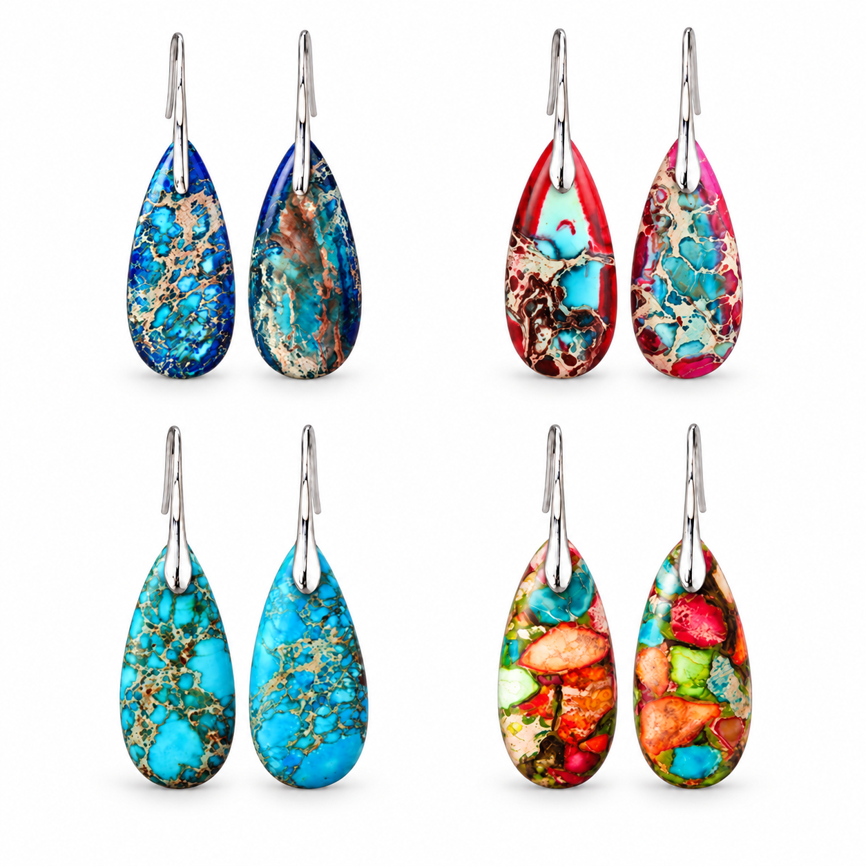 Agate Droplet Earrings