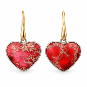 Agate Heart Earrings