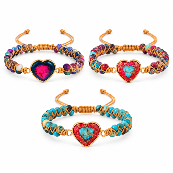 Boho Braided Heart Bracelets